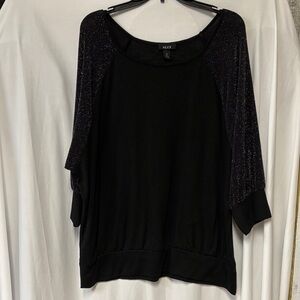 Alyx Black and Silver Women's Blouse